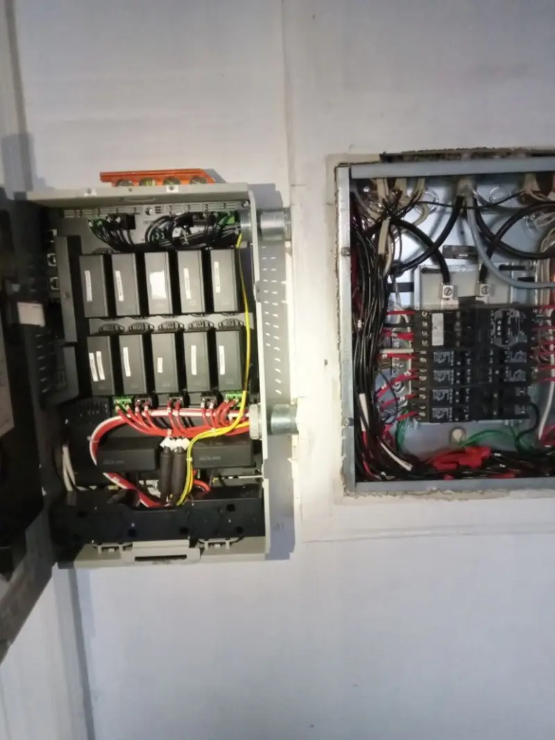 Electrical panel upgrade completed for Security Camera Wiring in Eliot